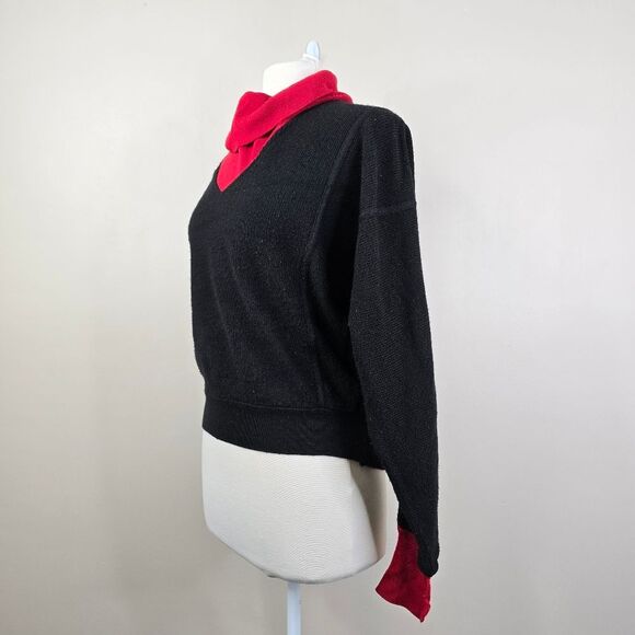 Vintage RODIER Paris Wool Acrylic Blend Long Sleeve Cowl Neck Sweater M - Picture 2 of 11